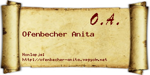 Ofenbecher Anita névjegykártya